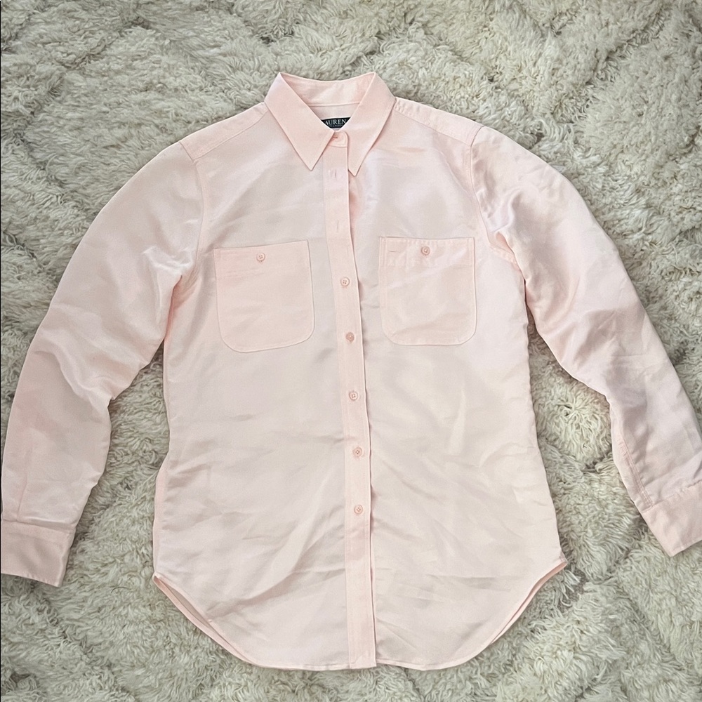 Ralph Lauren Light Pink Casual Button-Down Shirt